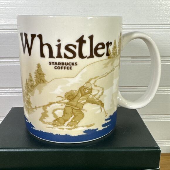 Starbucks 2012 WHISTLER Global Icon Collector Series 16 oz Ceramic Coffee Mug - Picture 1 of 4